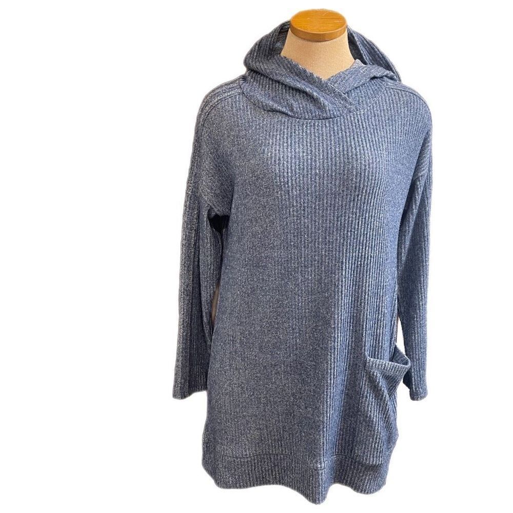 Soft Surroundings Lyric Hoodie Super Soft Lightweight Sweater Blue Size Small